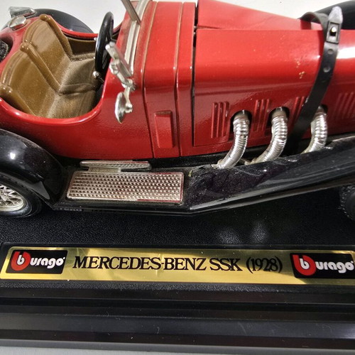 Mercedes Benz SSK 1928 Burago model car used, scale 1:24, red