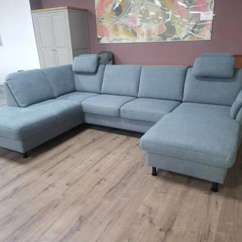 Blue Corner P-Shaped Fabric Sofa LS404520 New