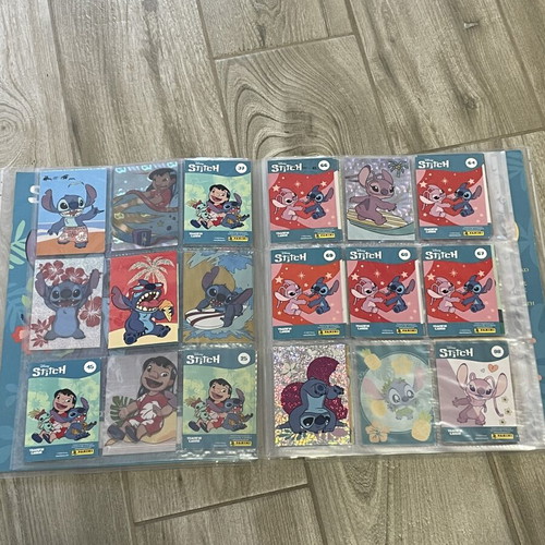 Stitch Panini album like new with 78 cards and 2 collectibles