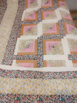 Handmade quilt 2.20x2.50 with two pillows, new, 100% cotton
