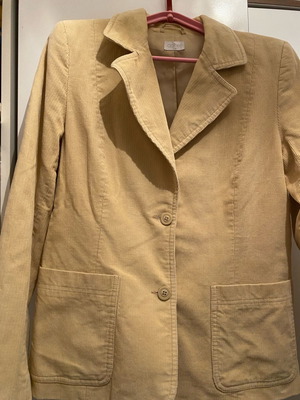 Women's corduroy jacket beige used, size 42