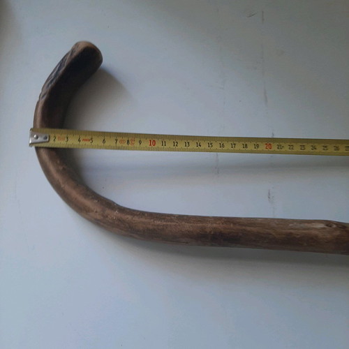 Walking stick 100 years old used, handmade from cornel wood