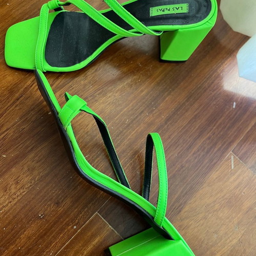 Las Pepas sandals used, green, size 38