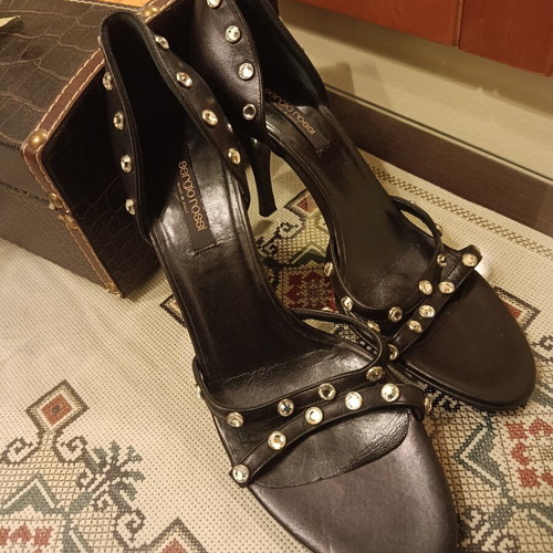 Sergio Rossi summer sandals with strass, size 38.5, like new