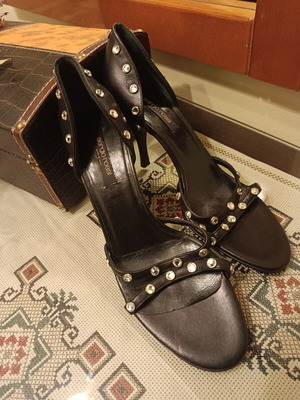Sergio Rossi summer sandals with strass, size 38.5, like new