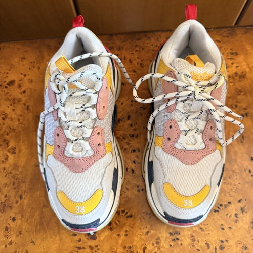 Balenciaga Triple S Low Top Sneakers, size 38, white multi