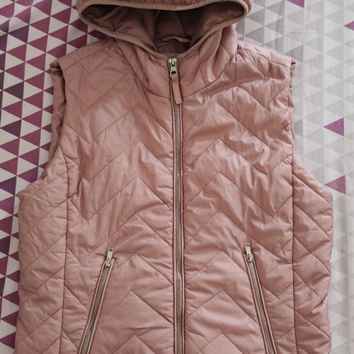 Bershka quilted vest, sap green color, size S