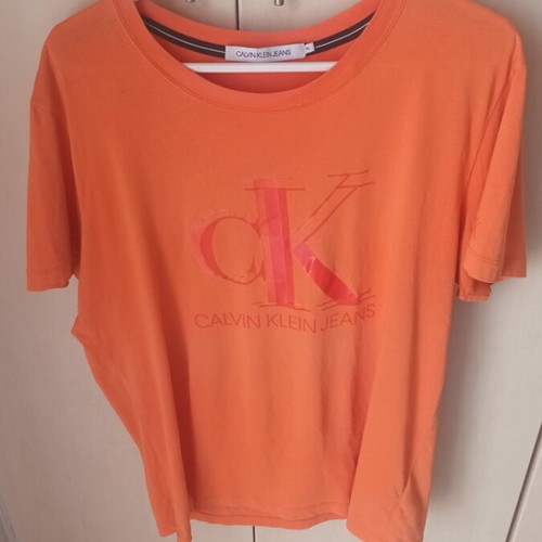 T-shirt Calvin Klein XL like new, orange