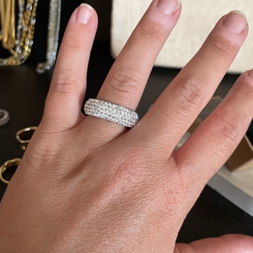 Steel ring new, 21 mm, silver color