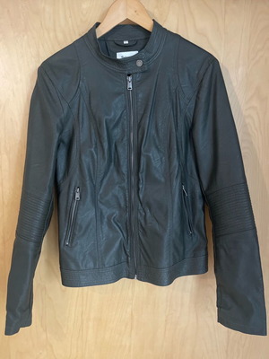 Toi&Moi leather jacket black oil like new, size L