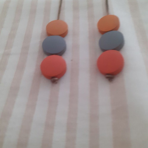 Wooden colorful dangling earrings new