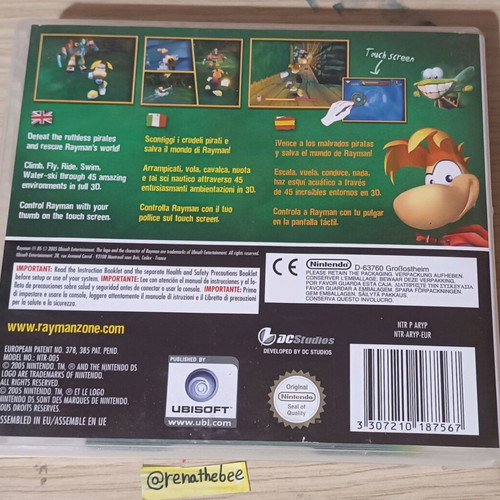Rayman DS used for Nintendo DS with manual