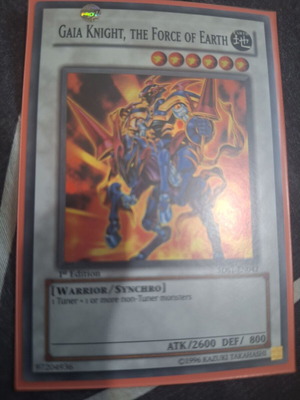 Gaia Knight The Force Of Earth 1st Edition Yu-Gi-Oh! Card like new