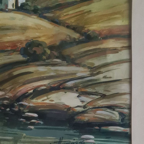 Oil painting on cardboard Balafas like new