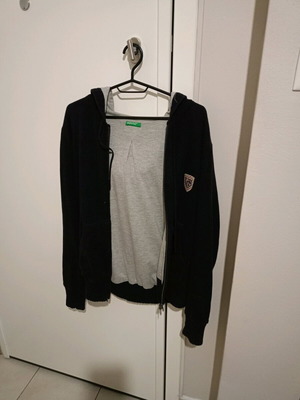 Benetton knitted cardigan used medium dark blue