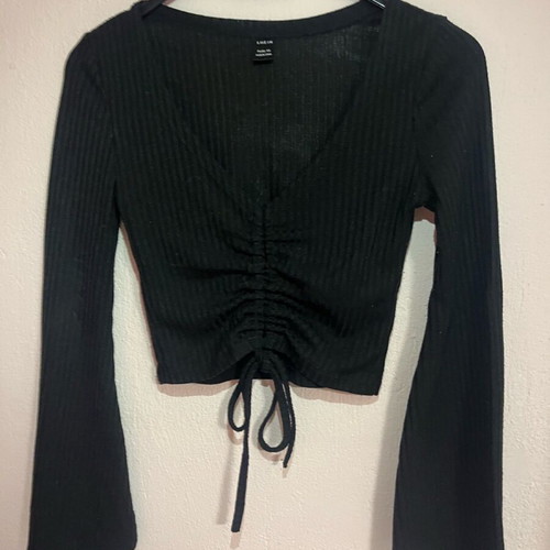 Shein blouse used, petite XS size, black