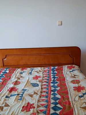 Double bed and mattress, 150x200 cm, heavy sturdy construction