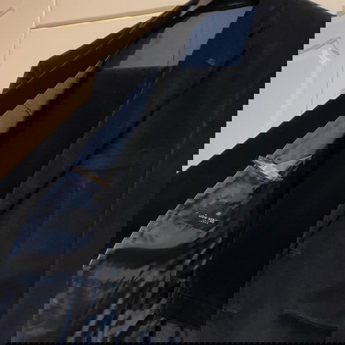 Βελουτέ μπλε σκούρο αντρικό κουστούμι καινούργιο, σακάκι και παντελόνι