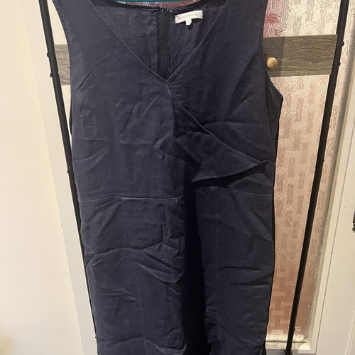 Dress XL like new, polyester lining, linen outer