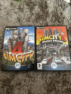 Sim City 4 и Sim City Rush Hour 4 PC игри като ново, комплект с ръководство