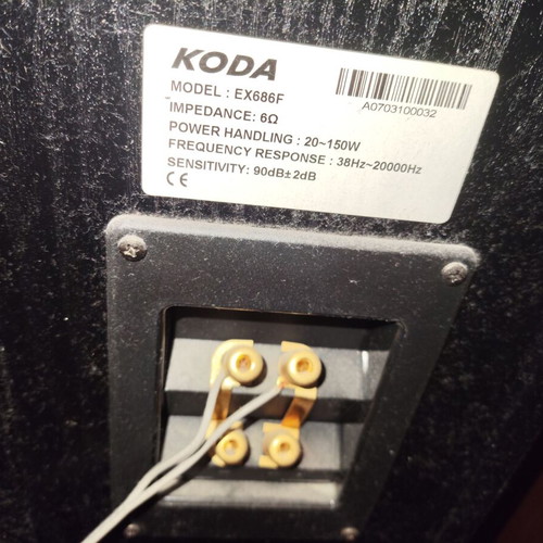 KODA floor speakers used 2 pieces EX-686F 150W and central EX-686C 90W