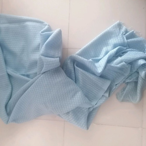 Cotton fabric new in baby blue 2.40x1.26