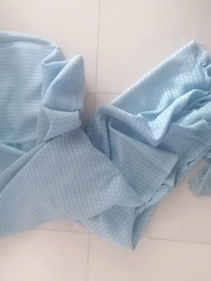 Cotton fabric new in baby blue 2.40x1.26