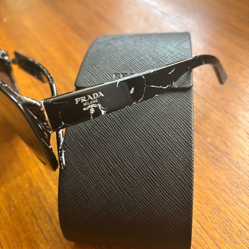 Prada Cat Eye Sunglasses Marble Effect Like New with Case