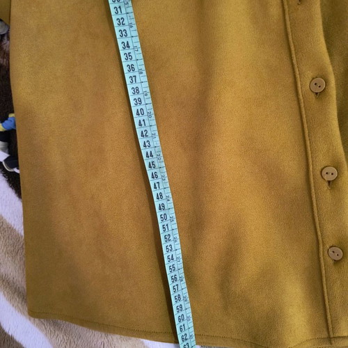 Suede shirt jacket with fringes Forever 21 plus size like new