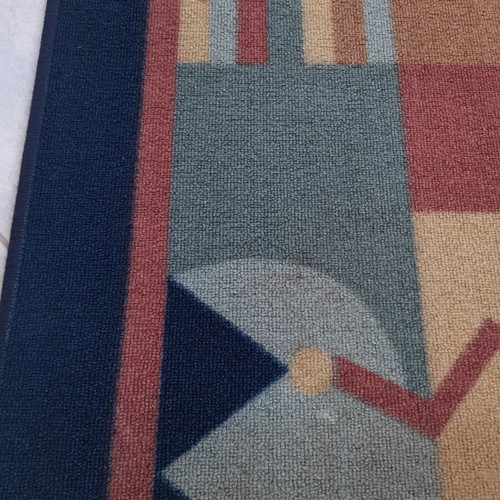 Rugs used, set of 2 colorful runners with anti-slip backing