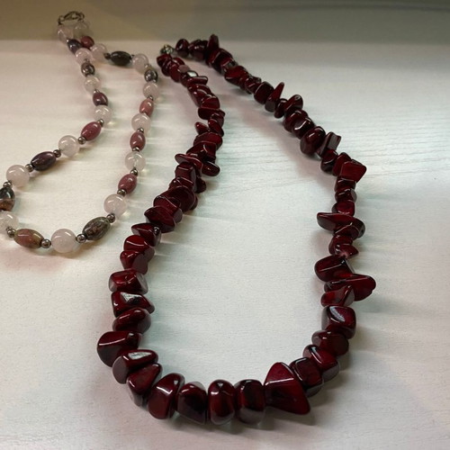 Two necklaces from semiprecious stones like new