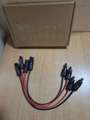 Σετ καλωδίων επέκτασης για ηλιακό καλώδιο 6 mm² κόκκινο και μαύρο με διπλή τοποθέτηση