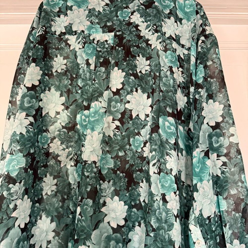 Vassia Kostara shirt one size, like new, black and turquoise