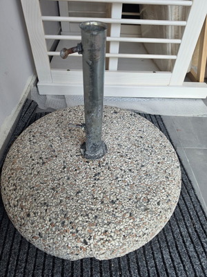 Umbrella base used, 55kg with pebble coating