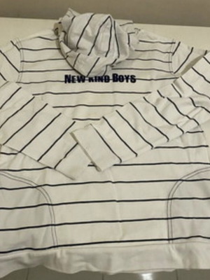 Hoodie for boys 12 years old, white and blue