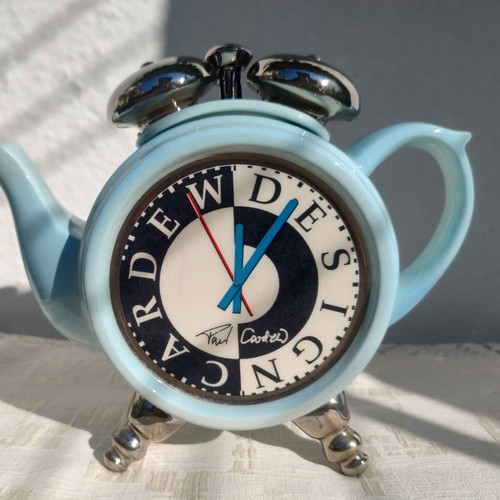 Cardew Collector's Club 1999 retro teapot clock used