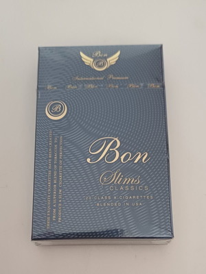 Πακέτο τσιγάρων Bon Slims Classics, σκληρό πακέτο, σκούρο μπλε