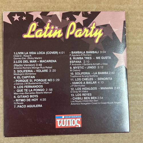 Latin Party CD In good condition Price 4.50 Euros