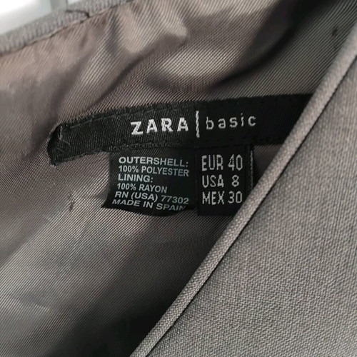 Zara Seraphan Dress Grey Like New, Size M