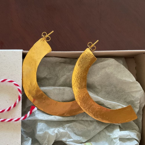 Earrings large hoops handmade new