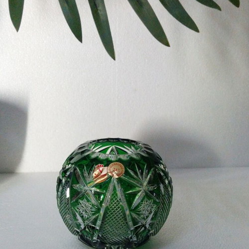 Βάζο Emerald Green Nachtmann Rom Bleikristall καινούργιο, χειροποίητο Γερμανίας 50'-60'