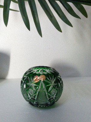 Βάζο Emerald Green Nachtmann Rom Bleikristall καινούργιο, χειροποίητο Γερμανίας 50'-60'