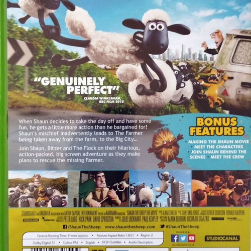 Shaun The Sheep The Movie DVD like new, subtitles