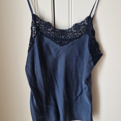 Silk top like new, blue, size S