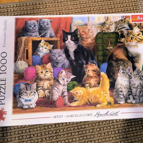 Puzzle with cats new, 1000 pieces for kids and adults