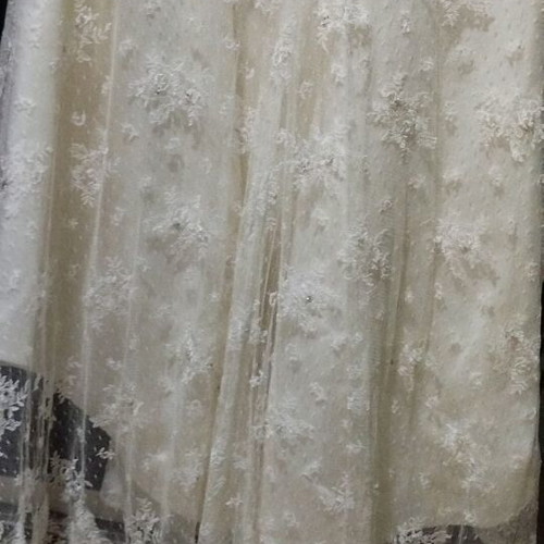 Wedding dress new, strapless satin with handmade lace XXL