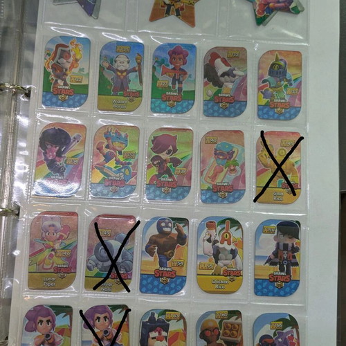 Brawl Stars collectible caps part 2 used, pack of 12 or 9 stars