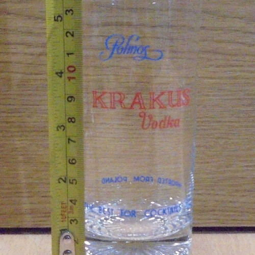 Krakus Vodka set of two promotional glasses like new