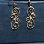 Handmade silver dangling earrings like new
