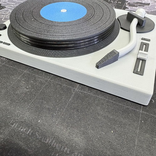 3D Printed Vinyl Turntable Coaster Holder with 4 Coasters, New